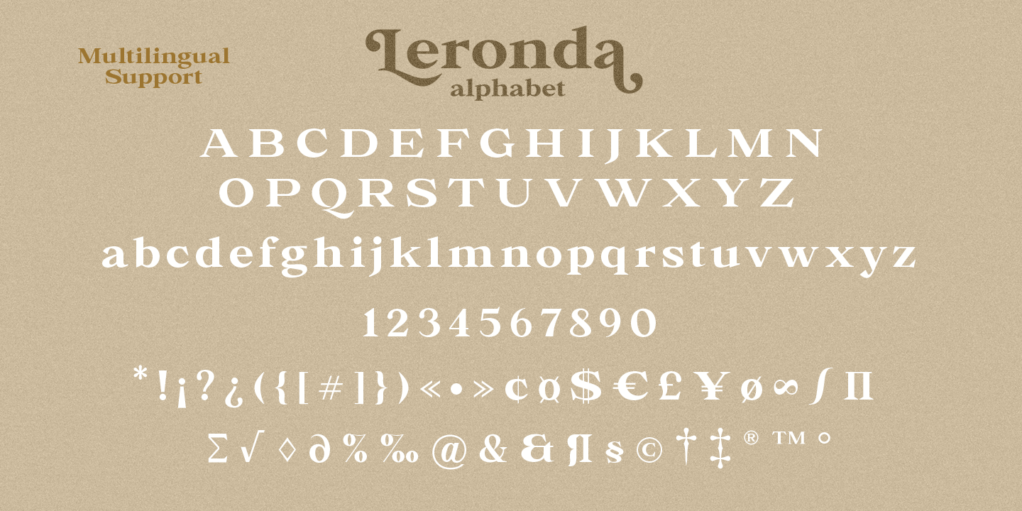 Пример шрифта Leronda #3